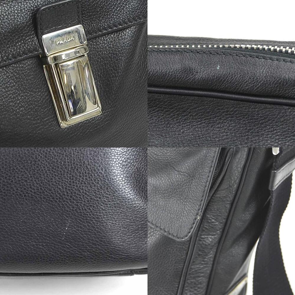 PRADA Shoulder Bag Leather Black - Picture 4 of 4